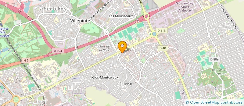 localisation de l'entreprise MONSIEUR OSSMANE AZZEDINE à VILLEPINTE