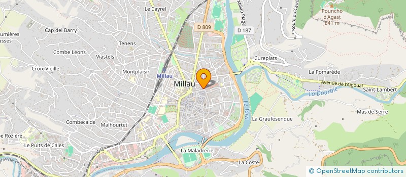 localisation de l'entreprise MONSIEUR OSWALD BLAKE  MILLAU