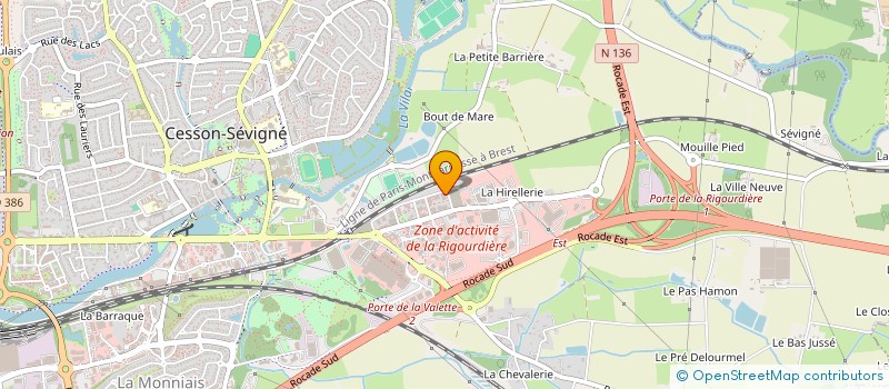 localisation de l'entreprise MONSIEUR OUALID BOUSNINA à CESSON-SEVIGNE