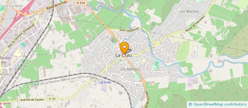 localisation de l'entreprise MONSIEUR OUALID HAJJEM  LA CRAU