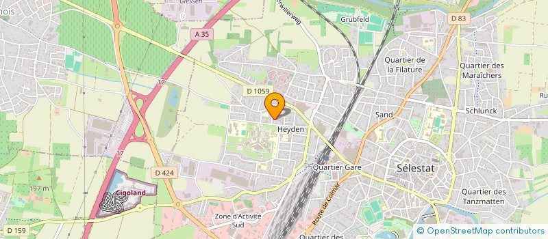 localisation de l'entreprise MONSIEUR OUALID HAMBLI  SELESTAT