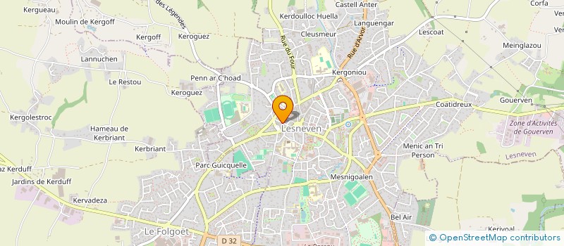 localisation de l'entreprise MONSIEUR OUDHERGUINE ZERGUINI  LESNEVEN