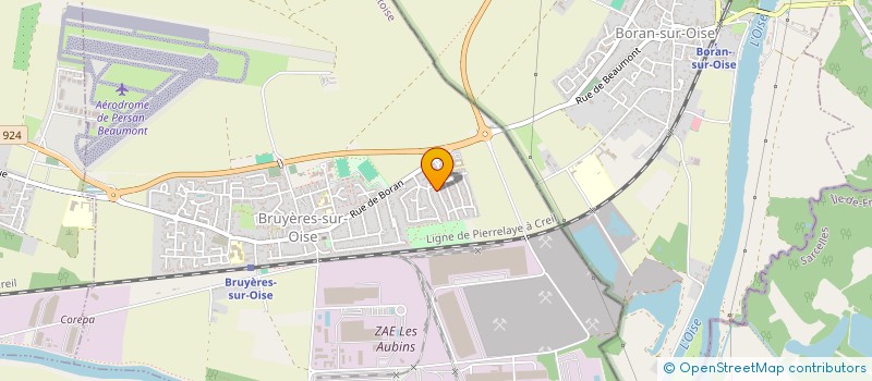 localisation de l'entreprise MONSIEUR OUMAR DIALLO  BRUYERES-SUR-OISE