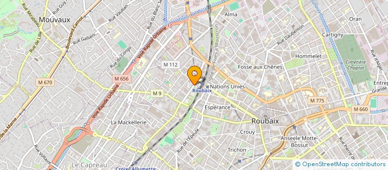 localisation de l'entreprise MONSIEUR OUMAR DIALLO  ROUBAIX