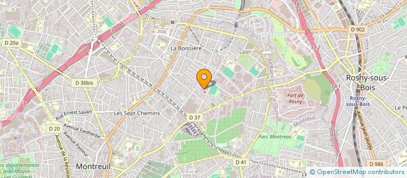 localisation de l'entreprise MONSIEUR OUMAR SACKO à MONTREUIL