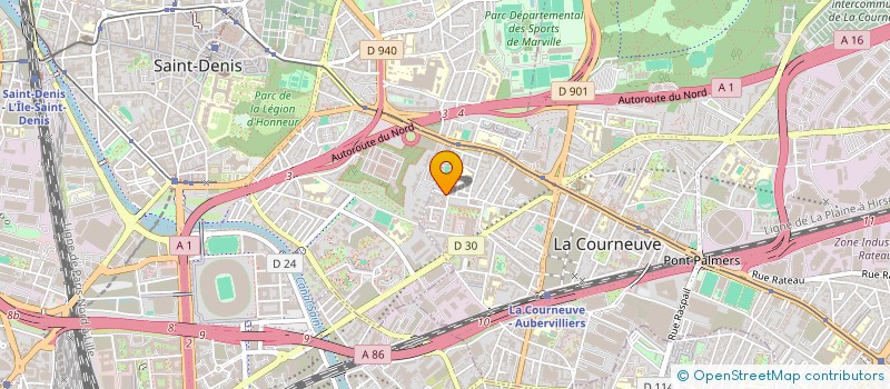 localisation de l'entreprise MONSIEUR OUMAR TRAORE  LA COURNEUVE