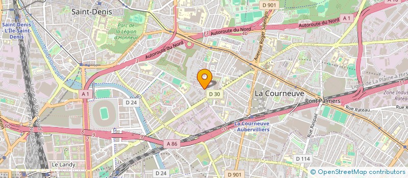 localisation de l'entreprise MONSIEUR OUSMANE BAYO à LA COURNEUVE