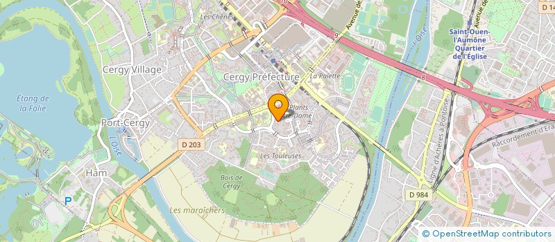 localisation de l'entreprise MONSIEUR OUSMANE SENE  CERGY