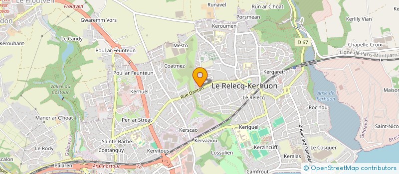 localisation de l'entreprise MONSIEUR OUSSAMA ALLAGUI  LE RELECQ-KERHUON