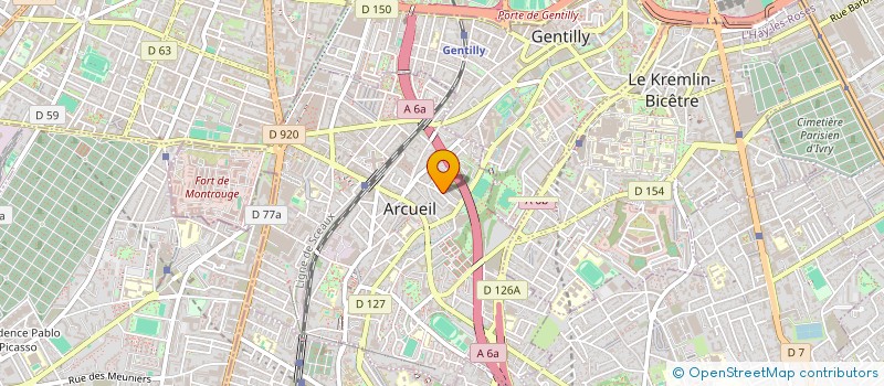 localisation de l'entreprise MONSIEUR OUSSAMA BOUSSOUBAA  ARCUEIL