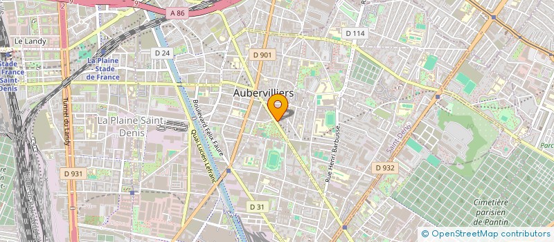 localisation de l'entreprise MONSIEUR OUSSAMA BRIBER  AUBERVILLIERS