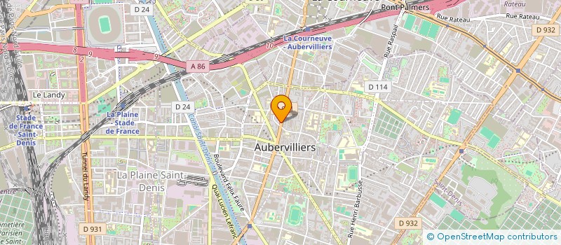 localisation de l'entreprise MONSIEUR OUSSAMA KENDOUZI  AUBERVILLIERS