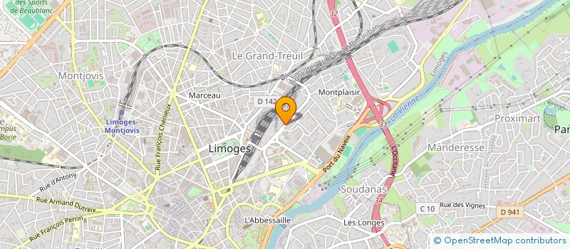 localisation de l'entreprise MONSIEUR OUSSEYNOU DIOUF à LIMOGES