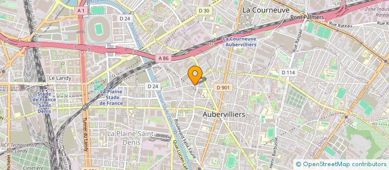 localisation de l'entreprise MONSIEUR OWEN BAKER-SMITH  AUBERVILLIERS