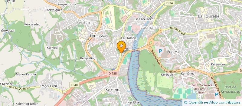 localisation de l'entreprise MONSIEUR OWEN-MARC BEROARD  QUIMPER