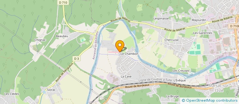 localisation de l'entreprise MONSIEUR OWEN MOULIN  MARSAC-SUR-L'ISLE