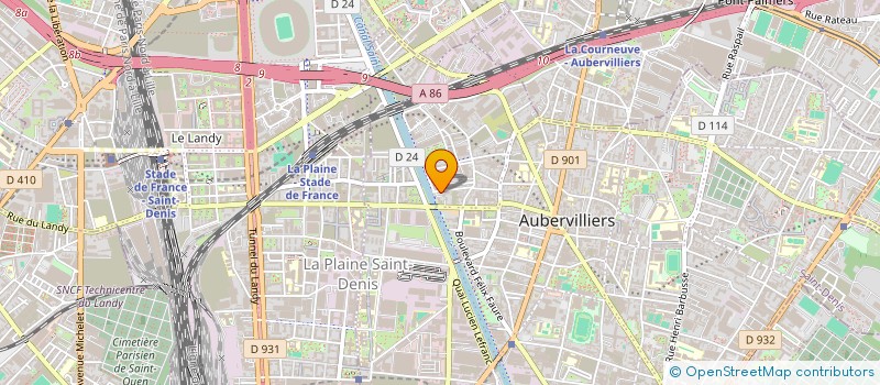 localisation de l'entreprise MONSIEUR PABUNJA JABBIE  AUBERVILLIERS