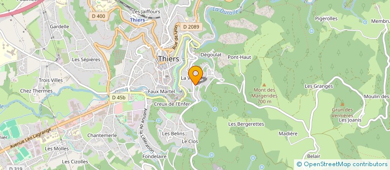 localisation de l'entreprise MONSIEUR PACO FEUVRIER-ETEVENARD  THIERS