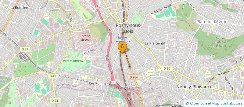 localisation de l'entreprise MONSIEUR PAPE-FARA SISSOKO à ROSNY-SOUS-BOIS