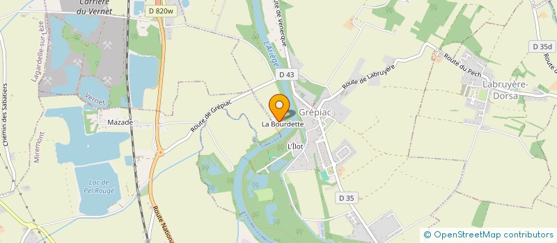 localisation de l'entreprise MONSIEUR PASCAL ALANIOU  GREPIAC