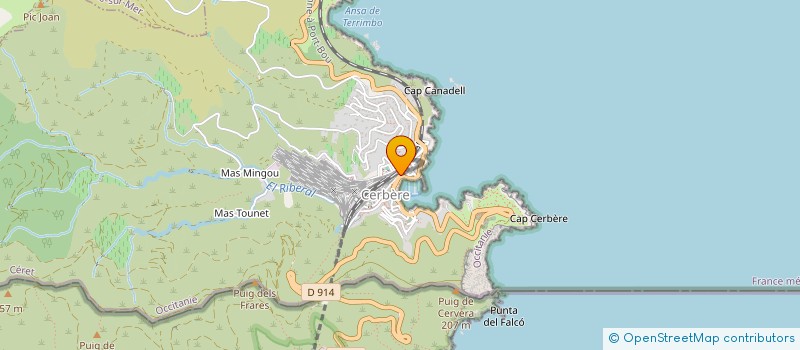 localisation de l'entreprise MONSIEUR PASCAL ARNAUD  CERBERE