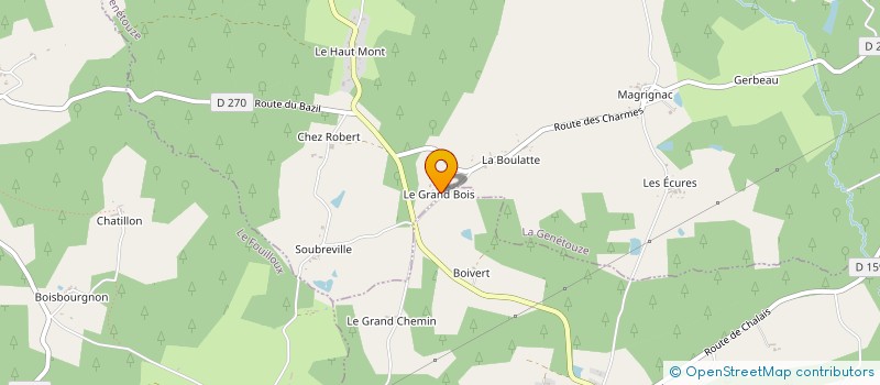 localisation de l'entreprise MONSIEUR PASCAL ARSICAUD  LA GENETOUZE