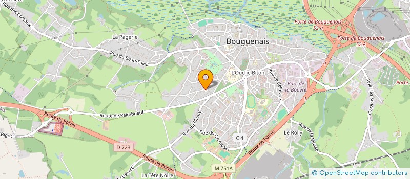 localisation de l'entreprise MONSIEUR PASCAL AUBRY  BOUGUENAIS