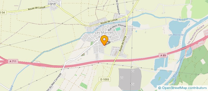 localisation de l'entreprise MONSIEUR PASCAL AUVERLOT  LES MARTRES D ARTIERE