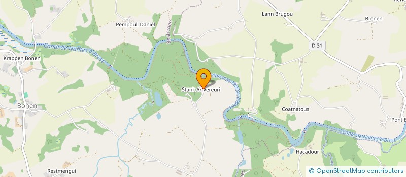 localisation de l'entreprise MONSIEUR PASCAL BANIEL  ROSTRENEN