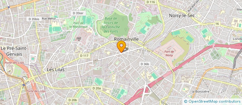 localisation de l'entreprise MONSIEUR PASCAL BARATEAUD à ROMAINVILLE