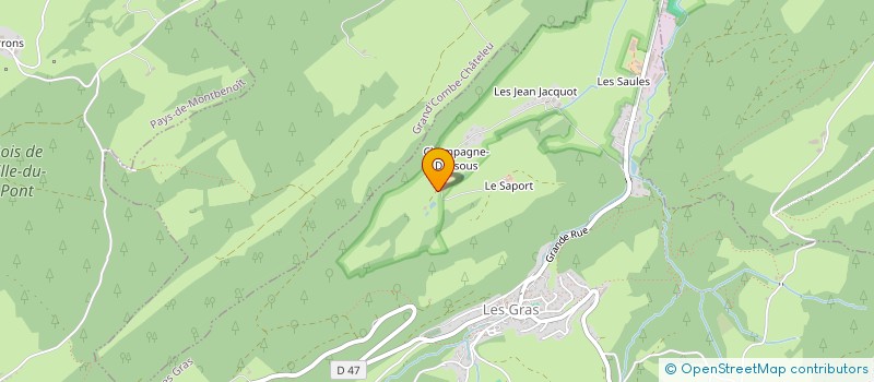 localisation de l'entreprise MONSIEUR PASCAL BARON  LES GRAS