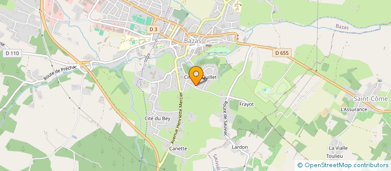 localisation de l'entreprise MONSIEUR PASCAL BASSE  BAZAS