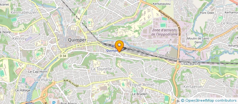 localisation de l'entreprise MONSIEUR PASCAL BASTIEN à QUIMPER
