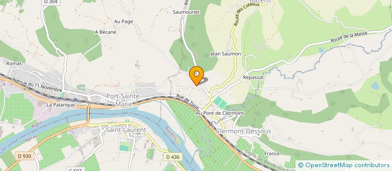 localisation de l'entreprise MONSIEUR PASCAL BATTISTI  BAZENS