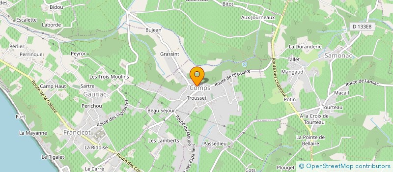 localisation de l'entreprise MONSIEUR PASCAL BAUBEDET à TEUILLAC