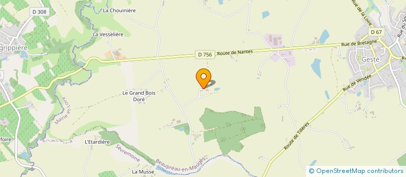 localisation de l'entreprise MONSIEUR PASCAL BAUDRY à BEAUPREAU-EN-MAUGES
