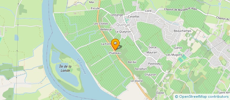 localisation de l'entreprise MONSIEUR PASCAL BEAUPERIN  QUINSAC