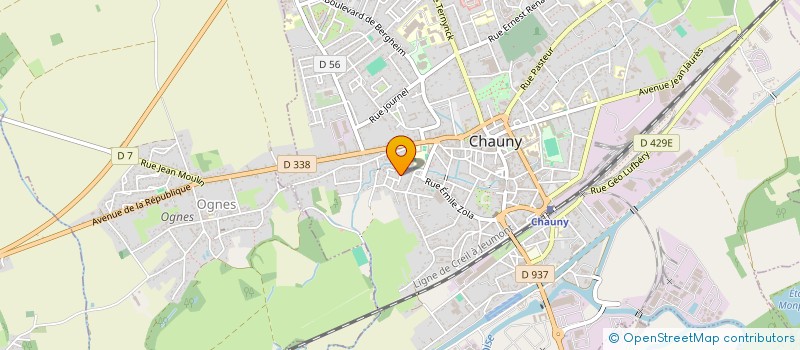 localisation de l'entreprise MONSIEUR PASCAL BEGUIN  CHAUNY