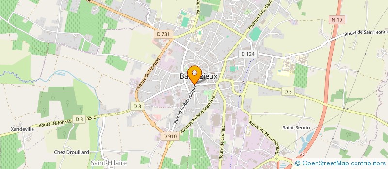 localisation de l'entreprise MONSIEUR PASCAL BELLEC à BARBEZIEUX-SAINT-HILAIRE
