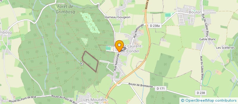 localisation de l'entreprise MONSIEUR PASCAL BENOIT à SAINT-LAURENT-DE-CONDEL