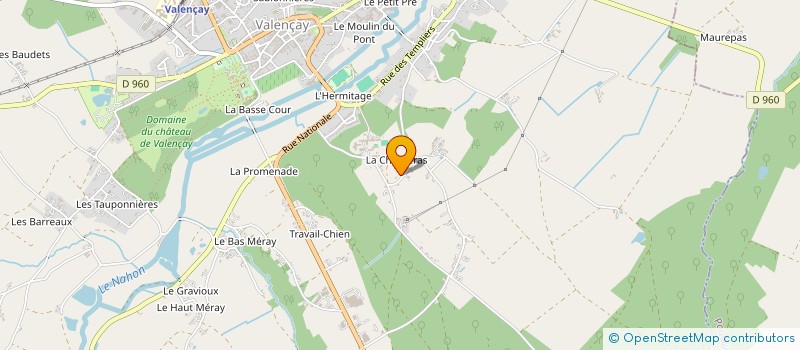 localisation de l'entreprise MONSIEUR PASCAL BEURROIS à VALENCAY