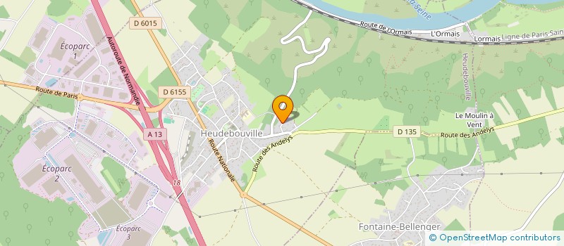 localisation de l'entreprise MONSIEUR PASCAL BONNAIRE  HEUDEBOUVILLE