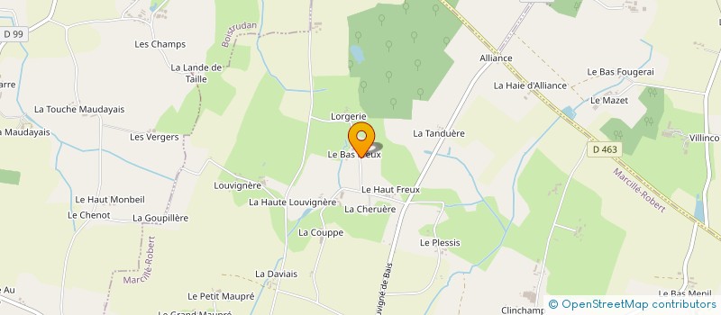 localisation de l'entreprise MONSIEUR PASCAL BOUCAUD à MARCILLE-ROBERT