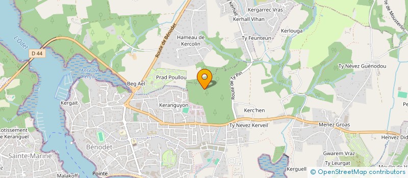 localisation de l'entreprise MONSIEUR PASCAL BOUCHER  BENODET