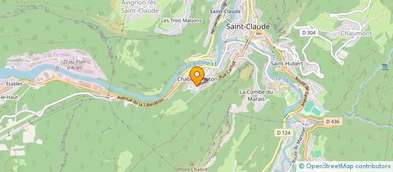 localisation de l'entreprise MONSIEUR PASCAL BOUDONNAT à SAINT-CLAUDE