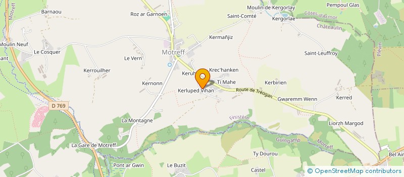 localisation de l'entreprise MONSIEUR PASCAL BOUEDEC à MOTREFF