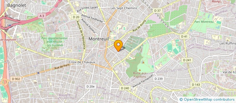 localisation de l'entreprise MONSIEUR PASCAL BOUFFERA à MONTREUIL