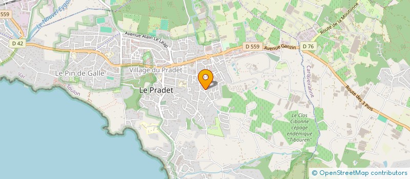 localisation de l'entreprise MONSIEUR PASCAL BOUGEOIS  LE PRADET