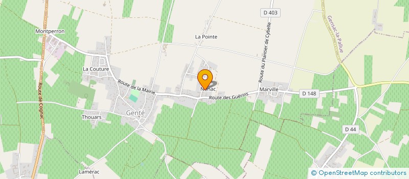 localisation de l'entreprise MONSIEUR PASCAL BOURASSEAU  GENTE