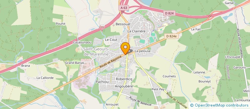 localisation de l'entreprise MONSIEUR PASCAL BOURROUX  SAINT-GEOURS-DE-MAREMNE